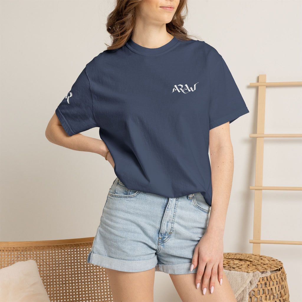ARAW Logo tee T-Shirt | Chest and Sleeve Embroidered Logo