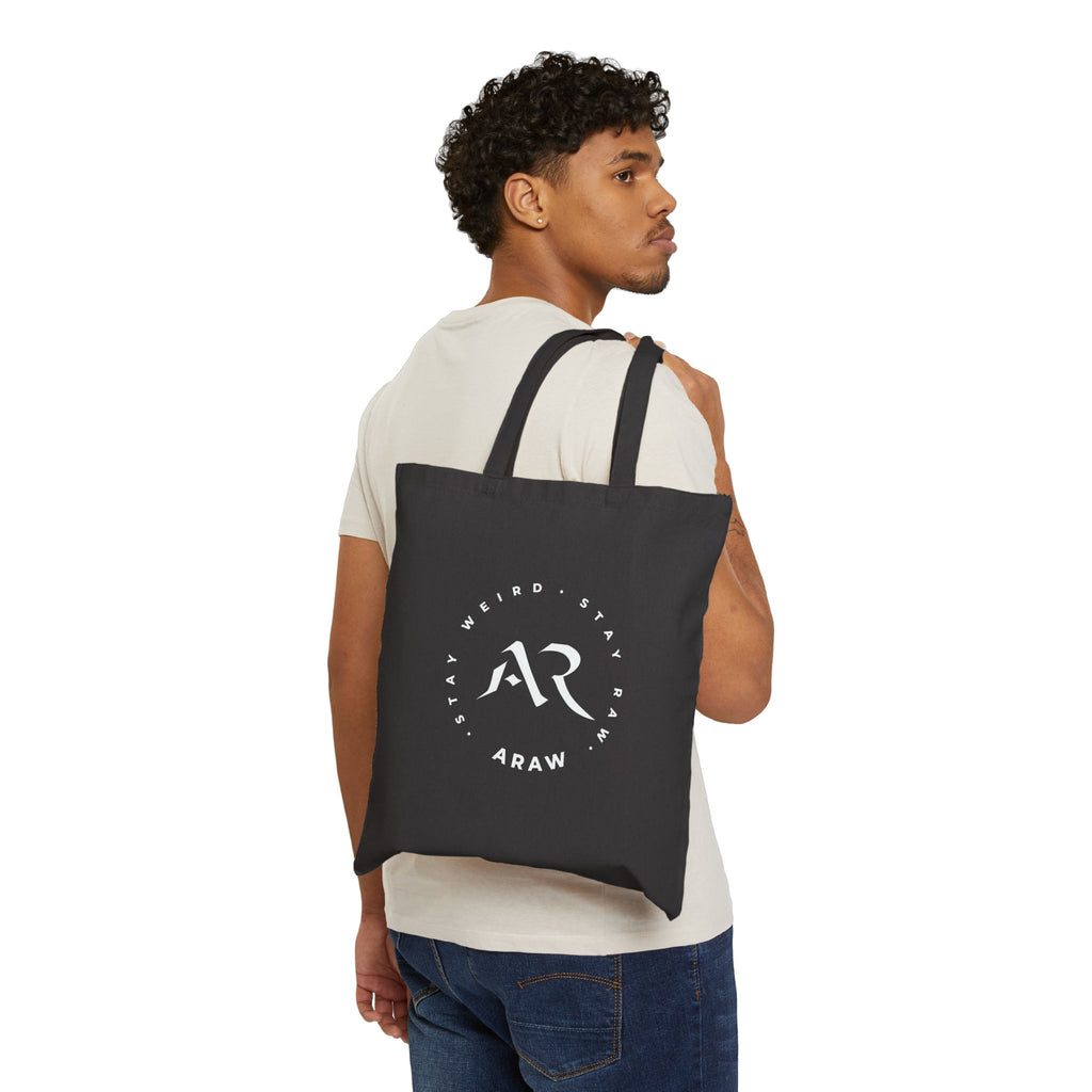 Otter Control Canvas Tote Bag — Retro Otter Illustration Cotton Shopper | ARAW