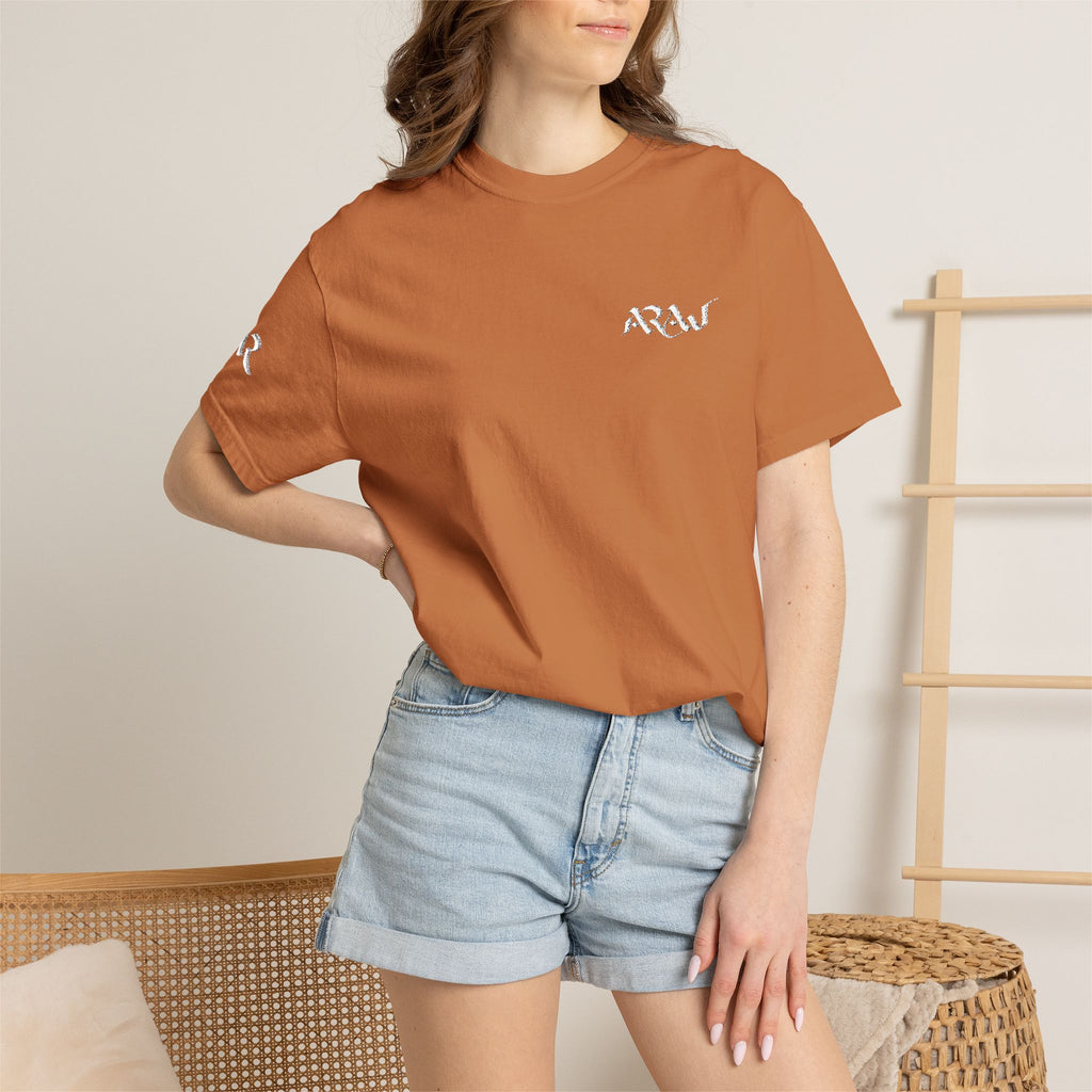 ARAW Logo tee T-Shirt | Chest and Sleeve Embroidered Logo