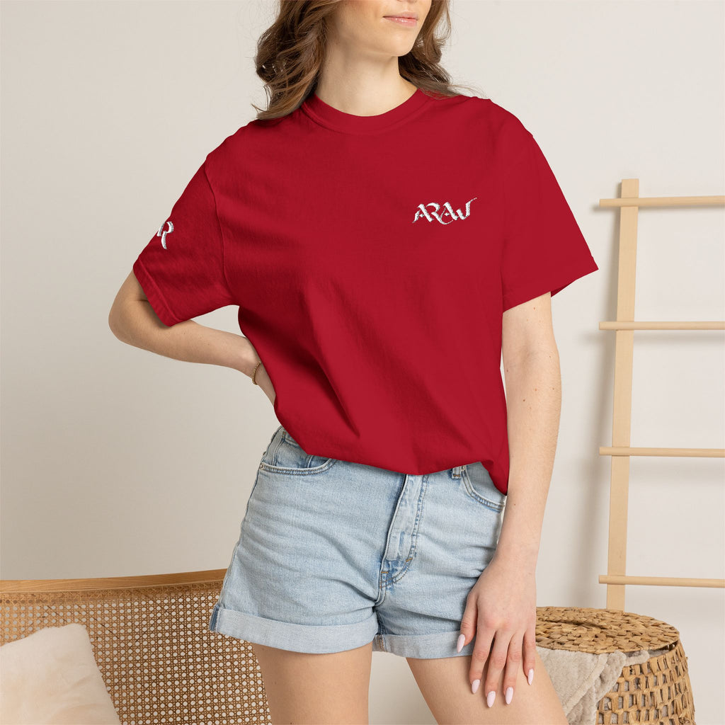 ARAW Logo tee T-Shirt | Chest and Sleeve Embroidered Logo
