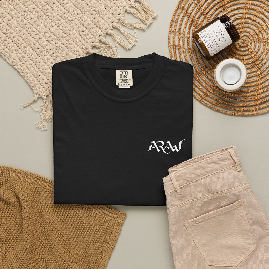 ARAW Logo tee T-Shirt | Chest and Sleeve Embroidered Logo