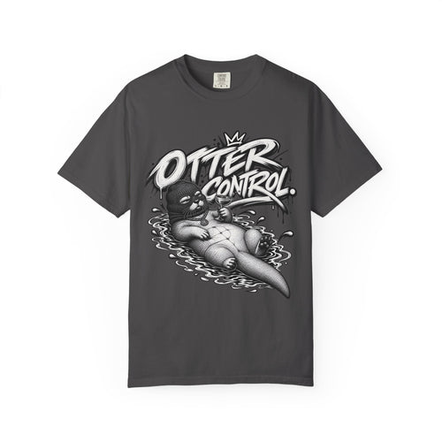 Otter Control Graphic T-Shirt — River Otter Illustration Tee | ARAW