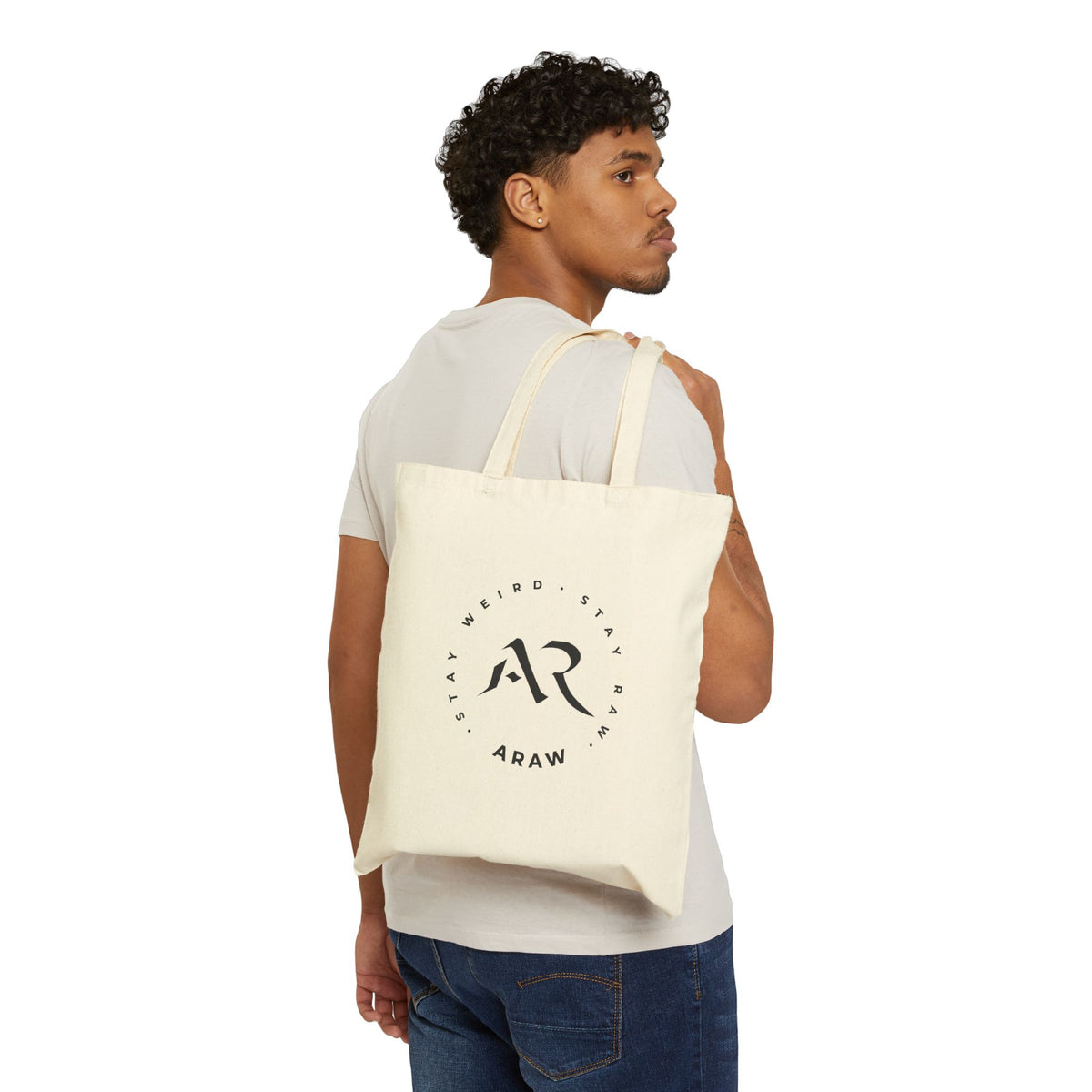 Oystired Canvas Tote Bag — Funny Oyster Beach & Grocery Tote | ARAW