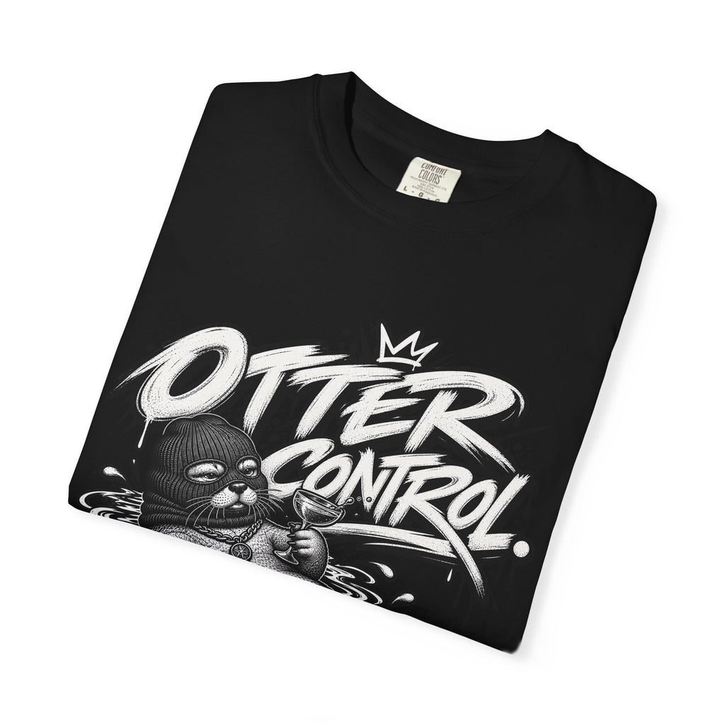 Otter Control Graphic T-Shirt — River Otter Illustration Tee | ARAW