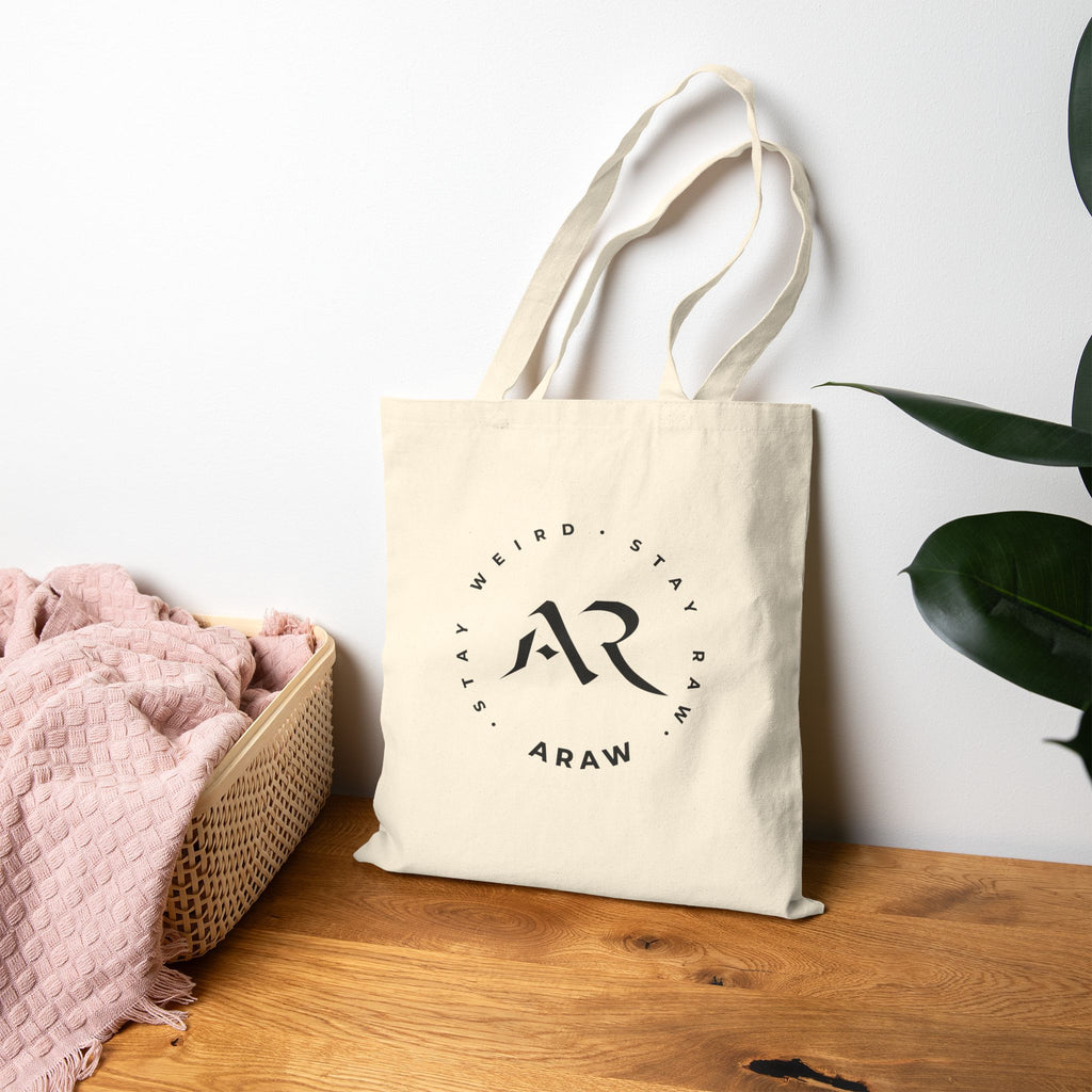 Oystired Canvas Tote Bag — Funny Lazy Oyster Beach Grocery Tote