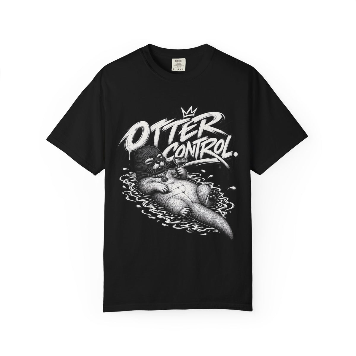 Otter Control Graphic T-Shirt — River Otter Illustration Tee | ARAW