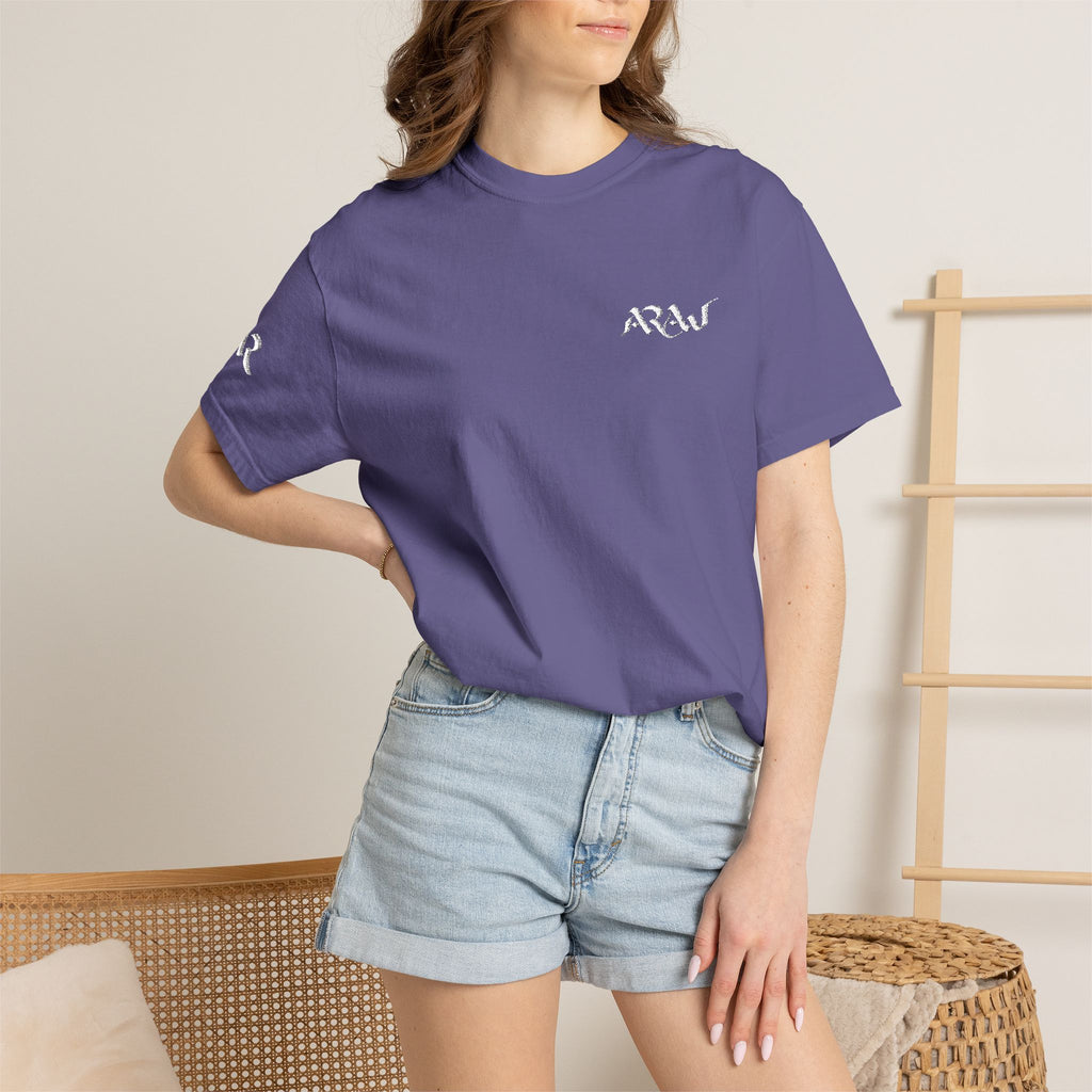 ARAW Logo tee T-Shirt | Chest and Sleeve Embroidered Logo