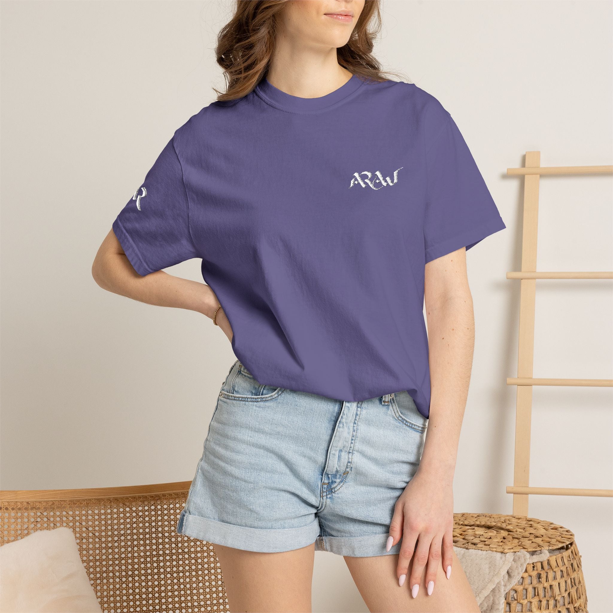 ARAW Logo tee T-Shirt | Chest and Sleeve Embroidered Logo