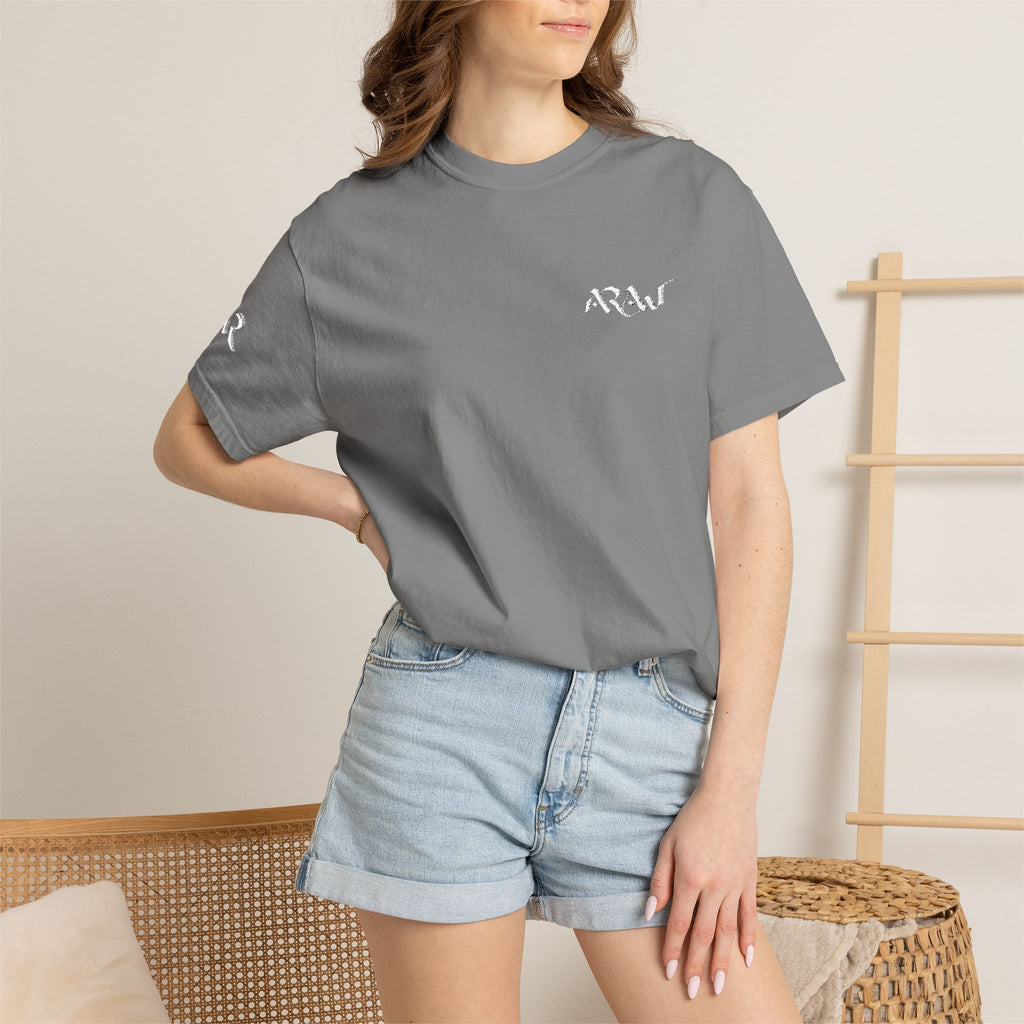 ARAW Logo tee T-Shirt | Chest and Sleeve Embroidered Logo