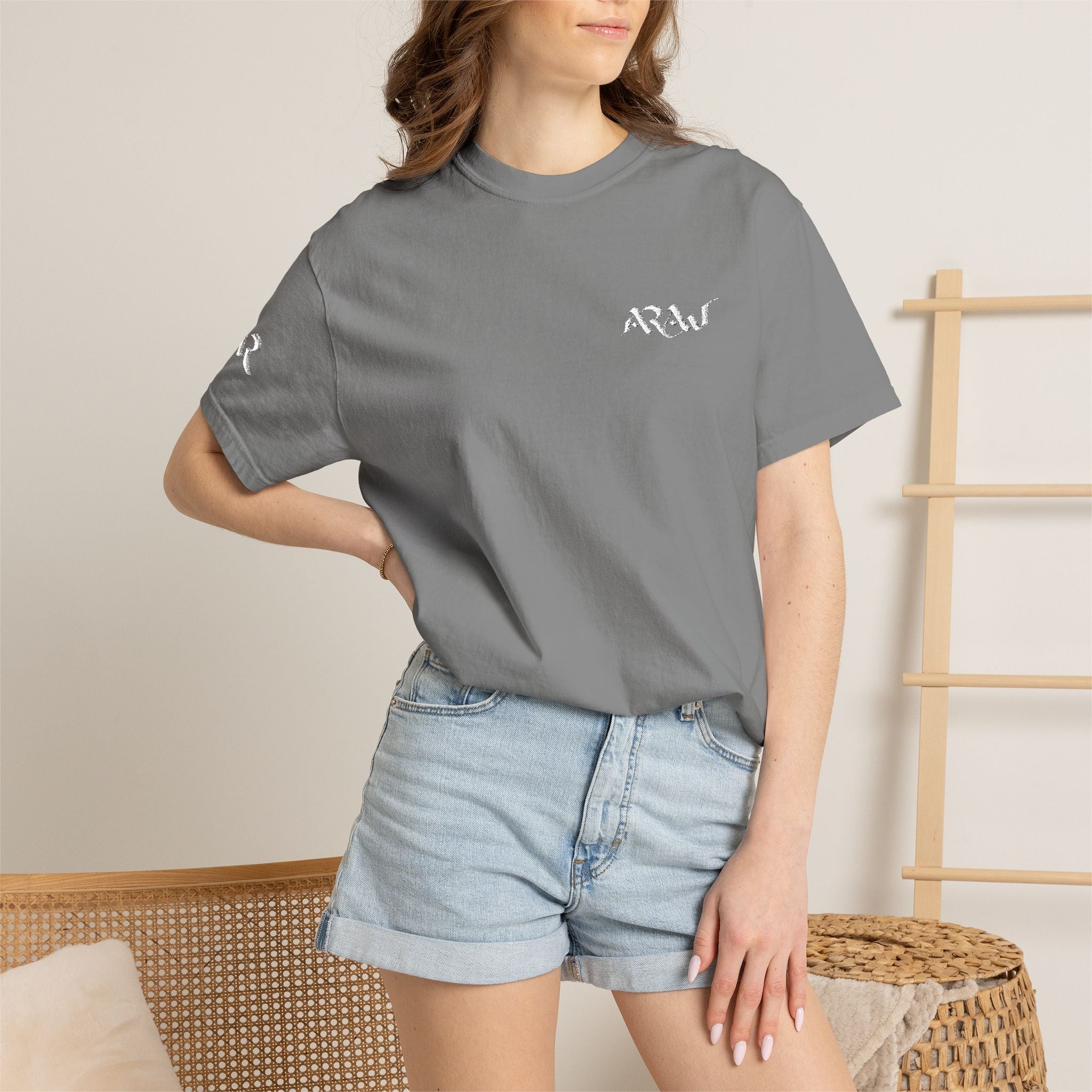 ARAW Logo tee T-Shirt | Chest and Sleeve Embroidered Logo