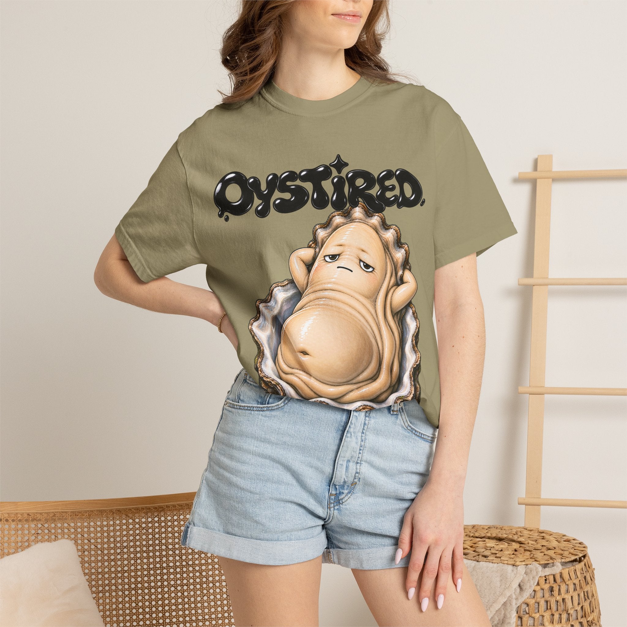 Oystired T-Shirt — Cute Lazy Oyster Graphic Tee
