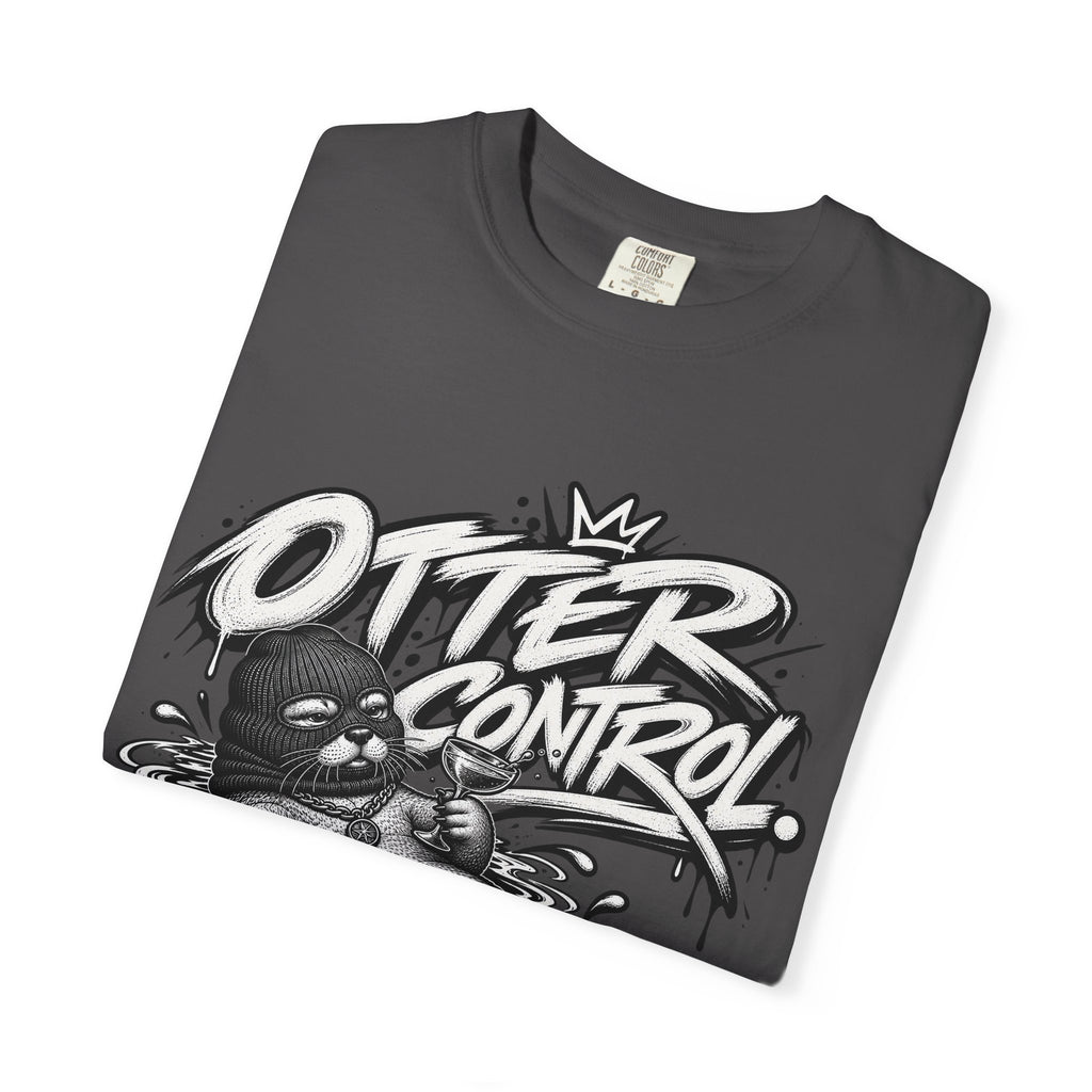 Otter Control Graphic T-Shirt — River Otter Illustration Tee | ARAW
